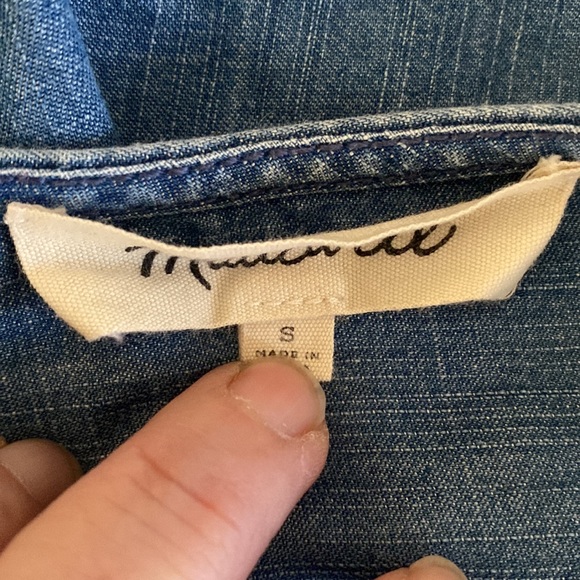 Madewell Chambray Denim lovely wrap top. - Picture 9 of 13